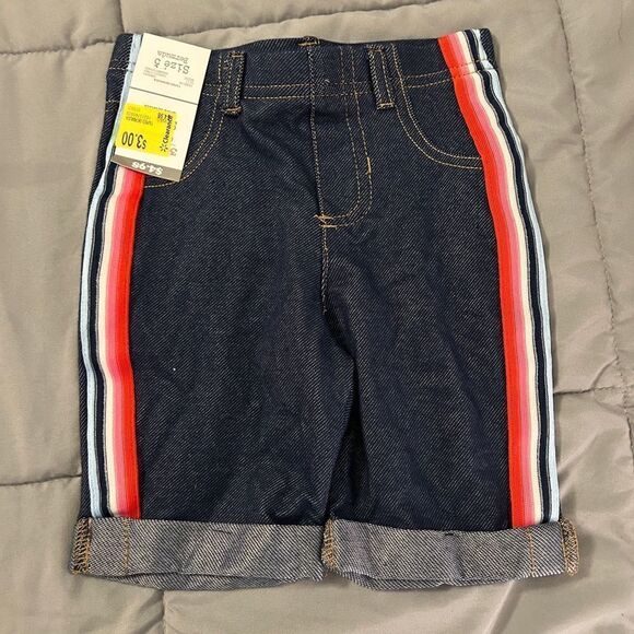 Nwt Girls size 5 striped shorts - Picture 1 of 3